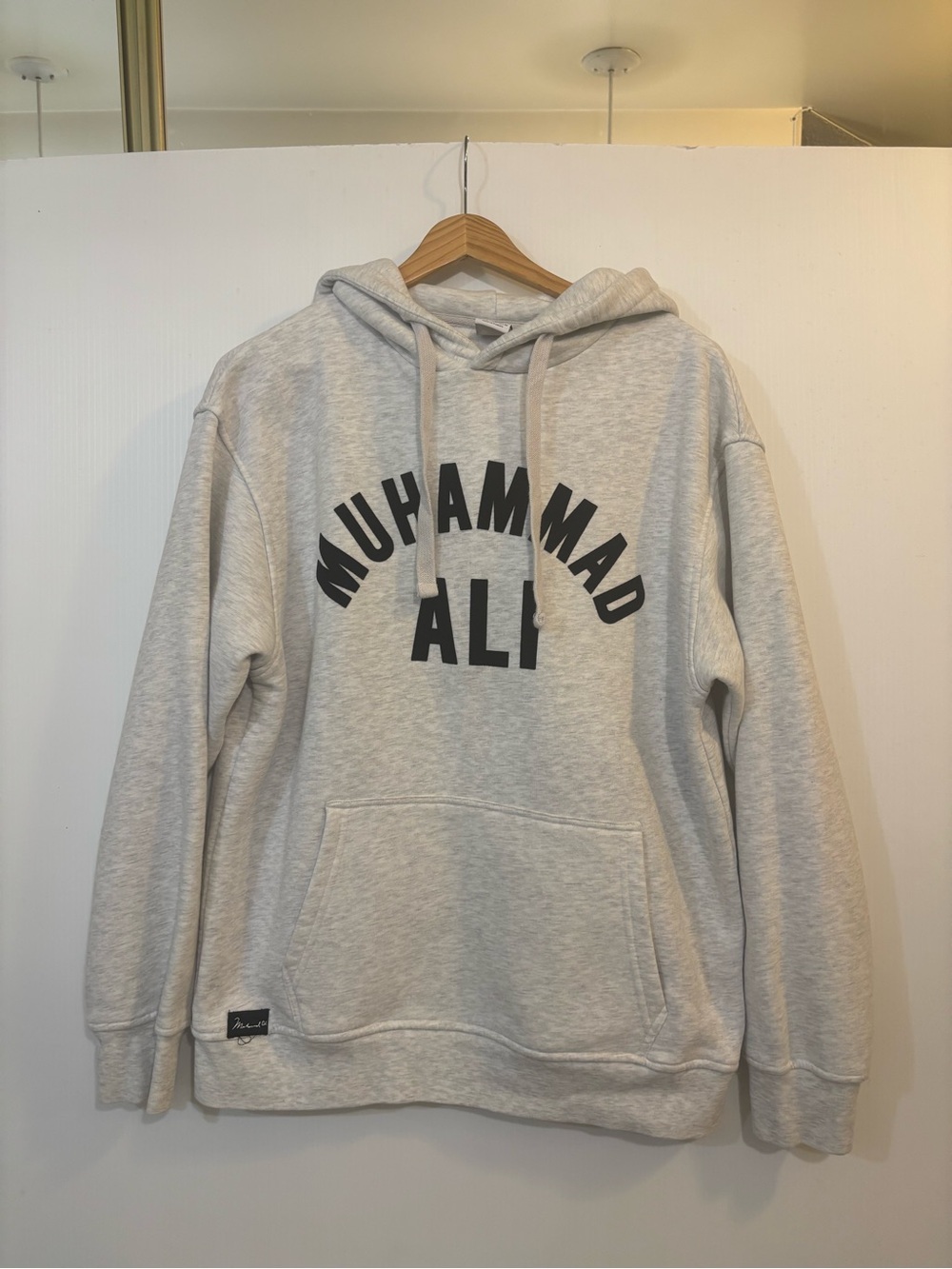 Zara Light Gray "Muhammad Ali" Pullover Hoodie